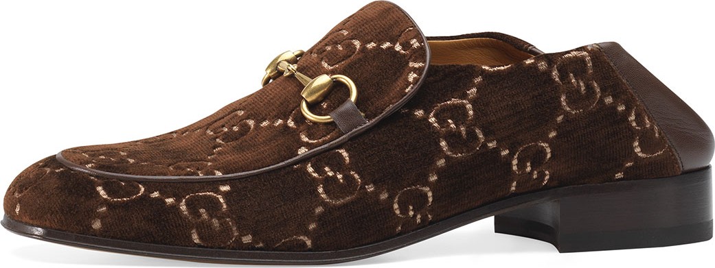 Gucci Horsebit GG Velvet Loafer