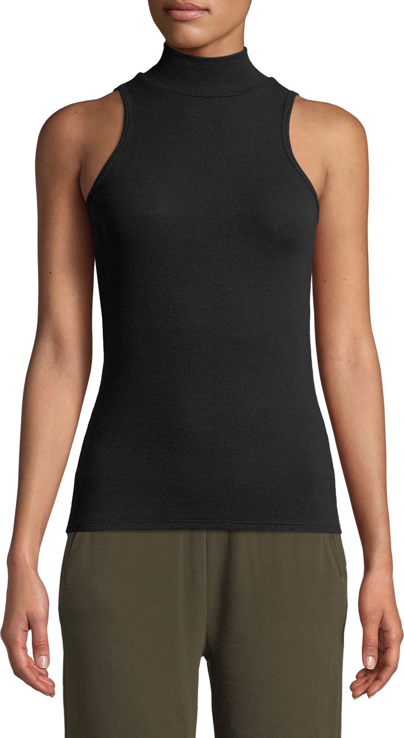 ATM Anthony Thomas Melillo Sleeveless Fitted Mock-Neck Top