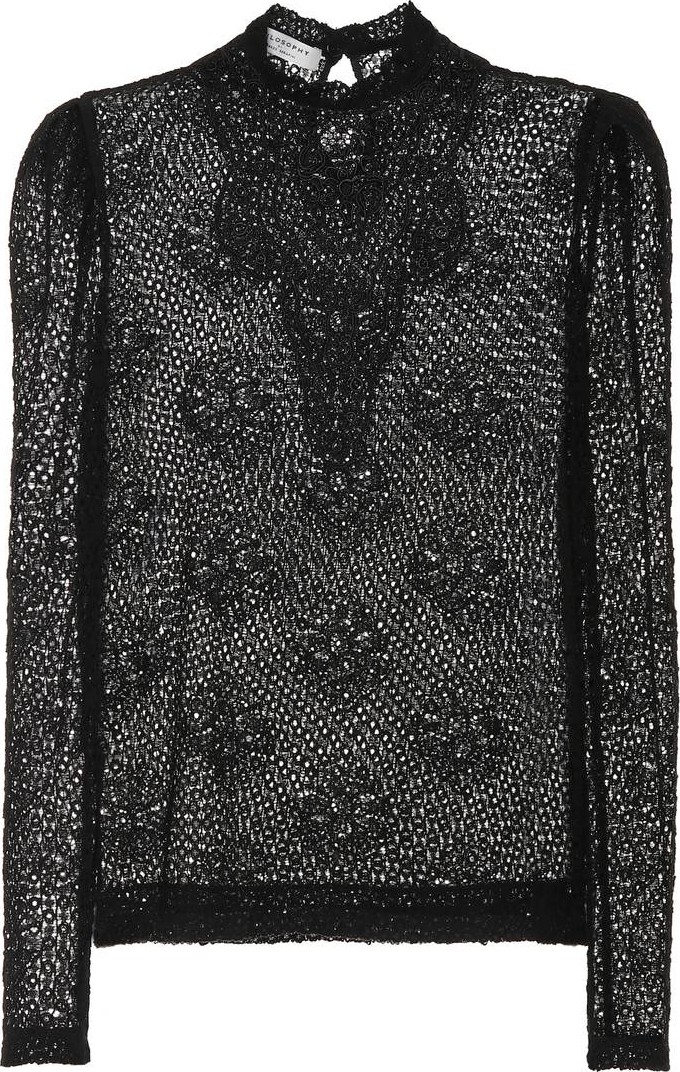 Philosophy Di Lorenzo Serafini Lace and macramé blouse