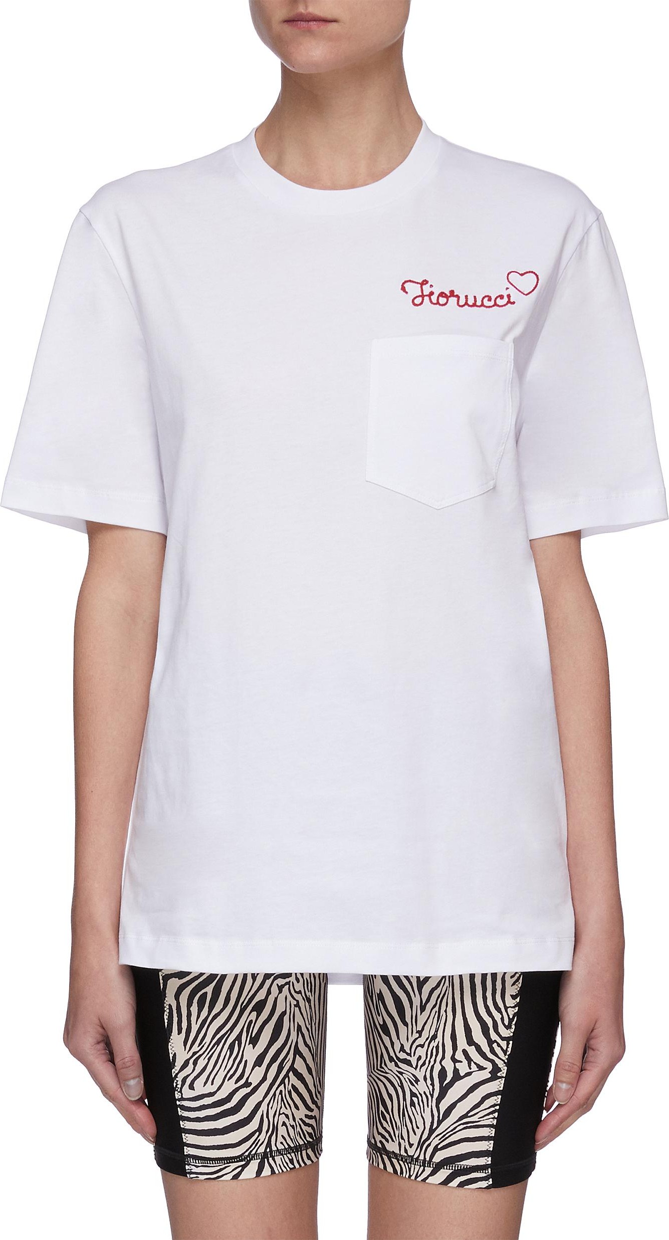 Fiorucci Embroidered logo patch pocket T-shirt