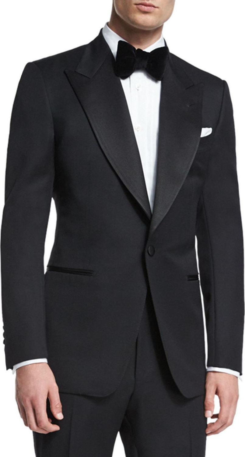 TOM FORD Windsor Base Peak-Lapel Tuxedo, Black