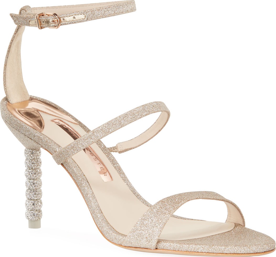 Sophia Webster Rosalind Glitter Sphere-Heel Sandals