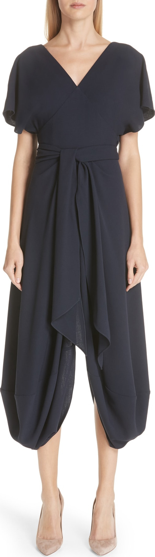 Jacquemus Draped Tie Waist Backless Dress