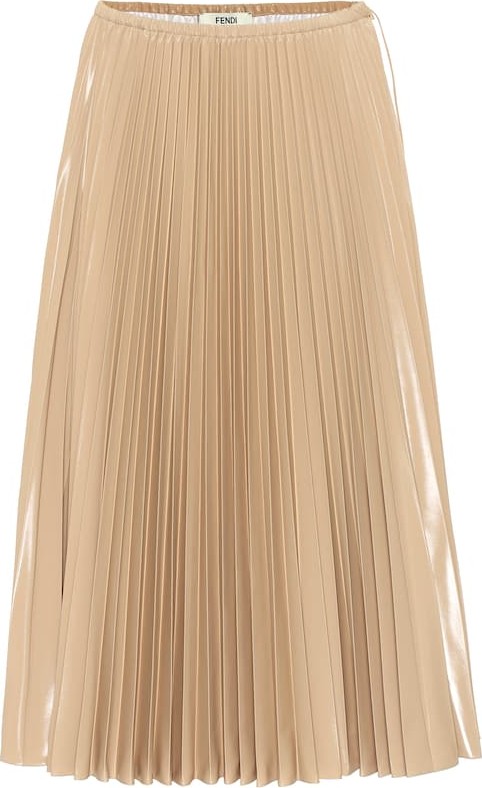 Fendi Pleated nylon midi skirt