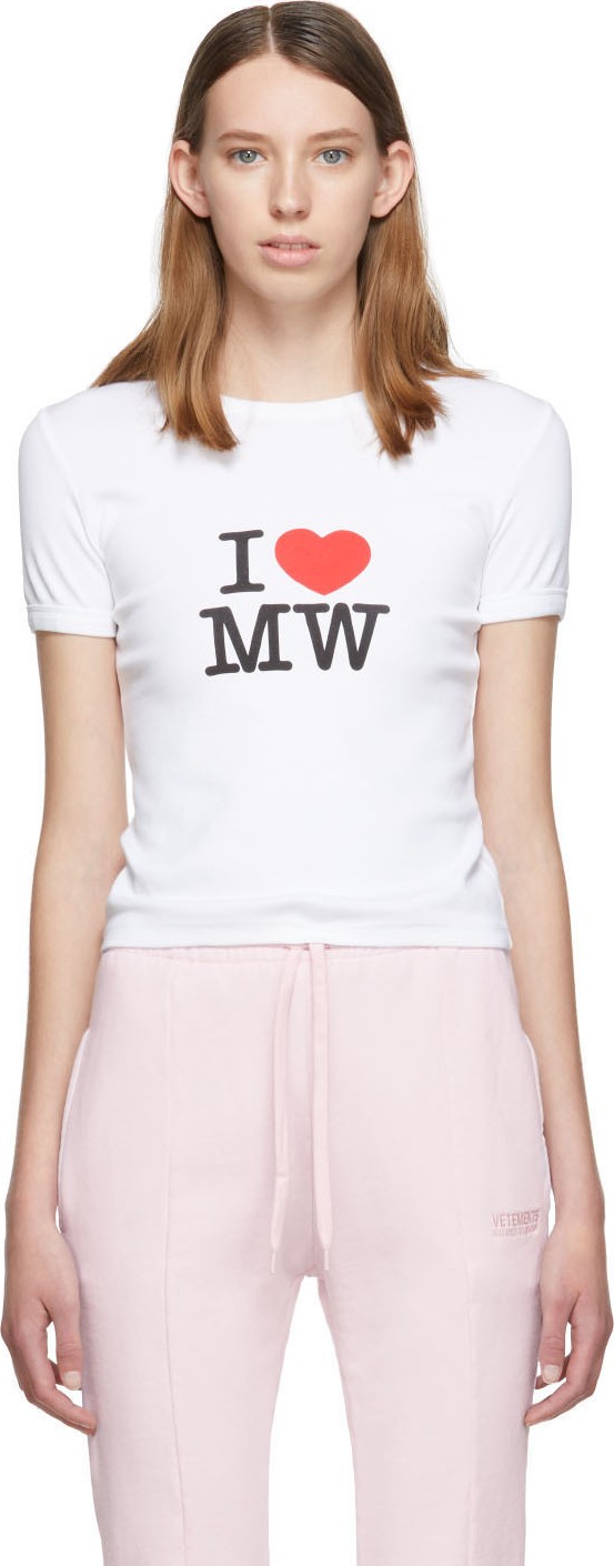 Vetements White Fitted T-Shirt