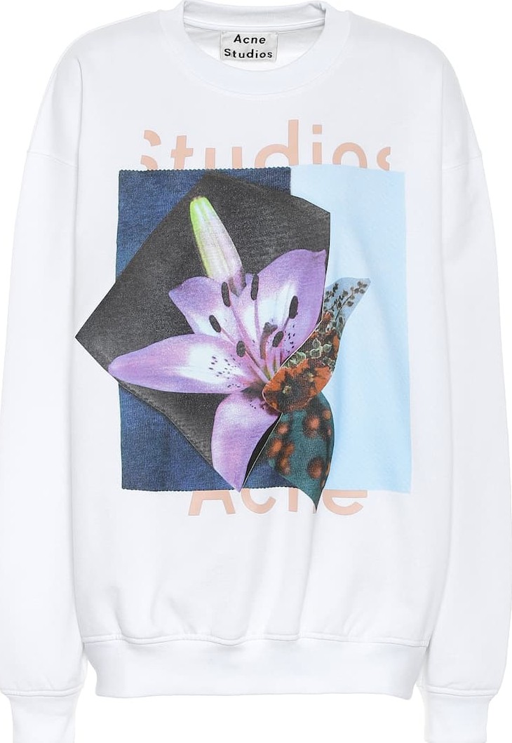 Acne Studios Printed cotton-blend sweatshirt