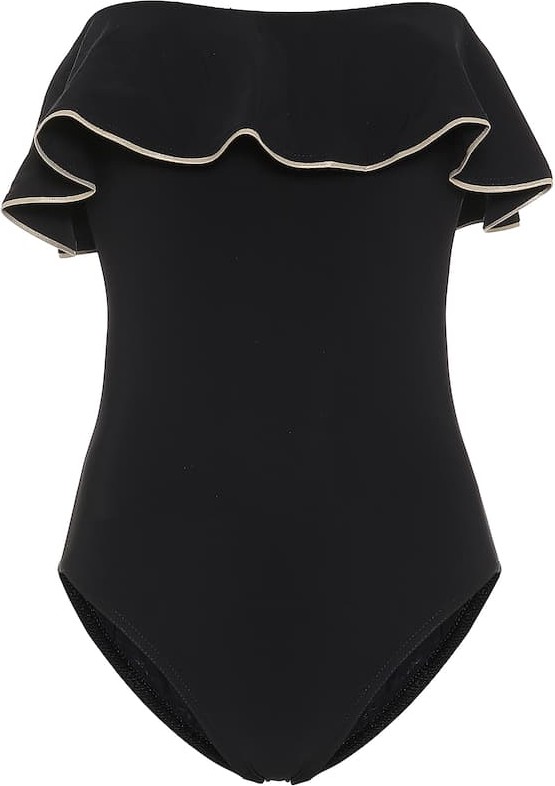 Karla Colletto Ruffled bandeau swimsuit