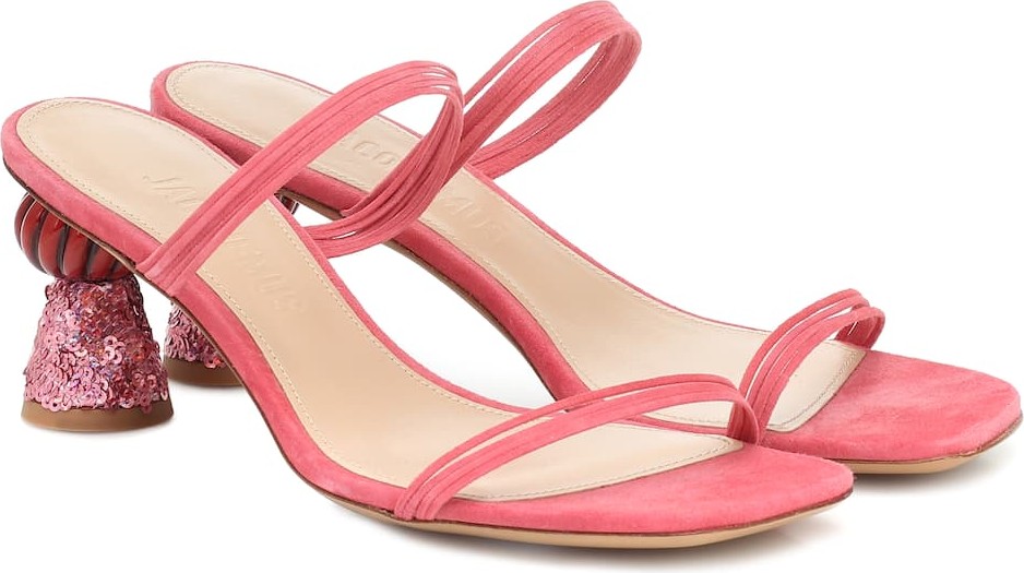 Jacquemus Les Mules Vallena suede sandals