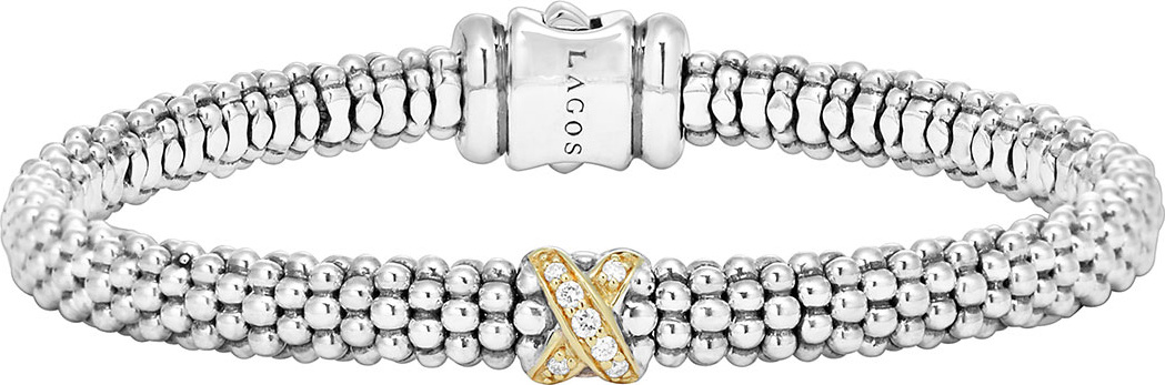 LAGOS S/S 18K 6MM DIA BRACELET