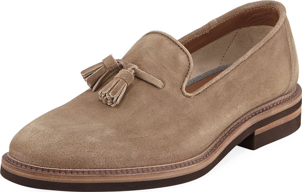 Brunello Cucinelli Tasseled Suede Loafer