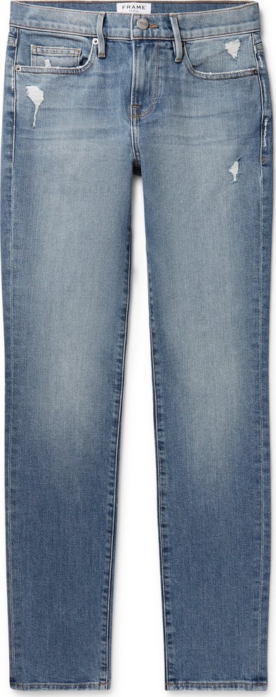 FRAME DENIM L'Homme Slim-Fit Distressed Denim Jeans