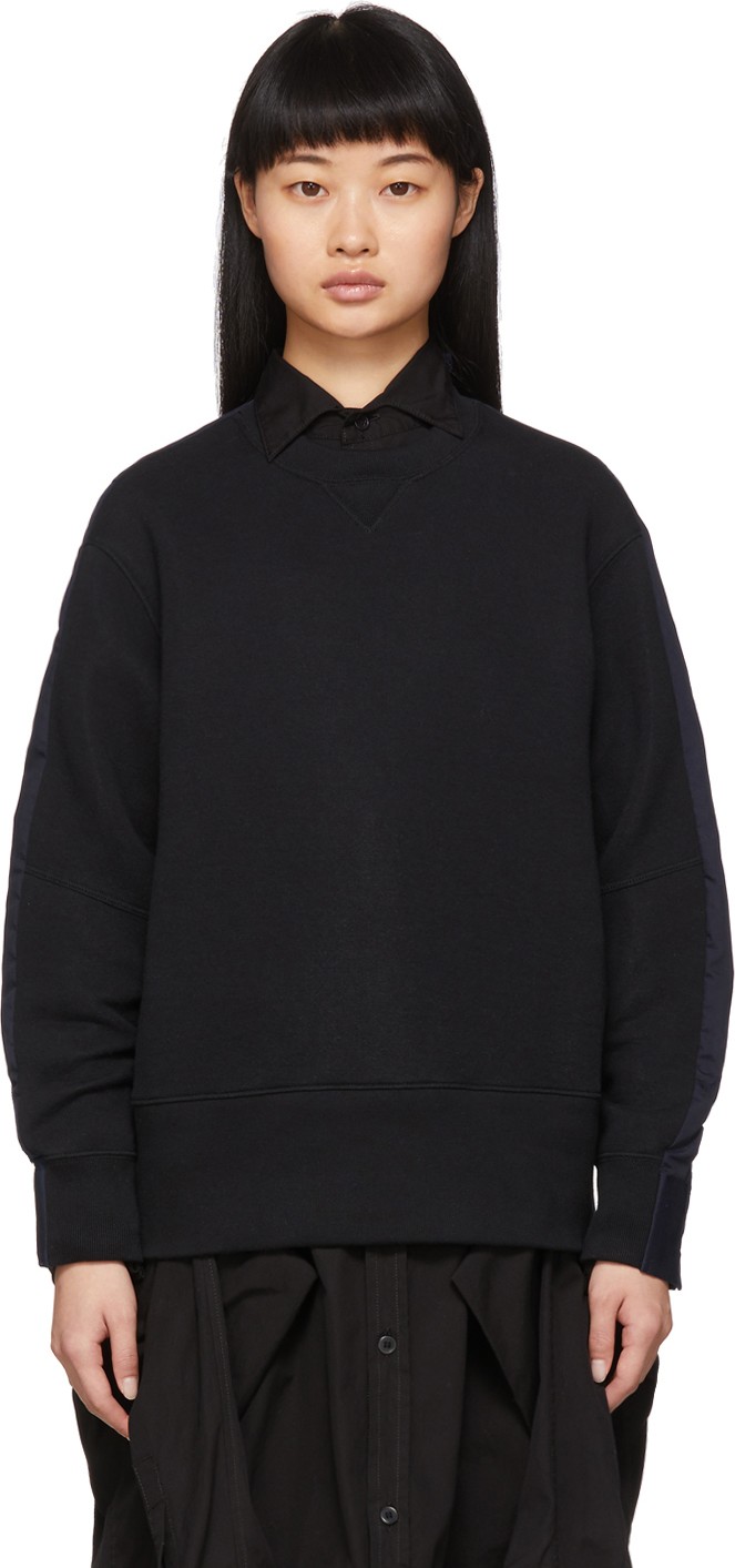 Sacai Black & Navy Shirt Sweatshirt