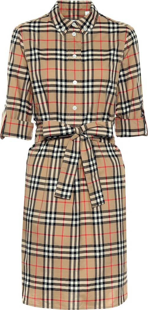 Burberry London England Check cotton shirt dress
