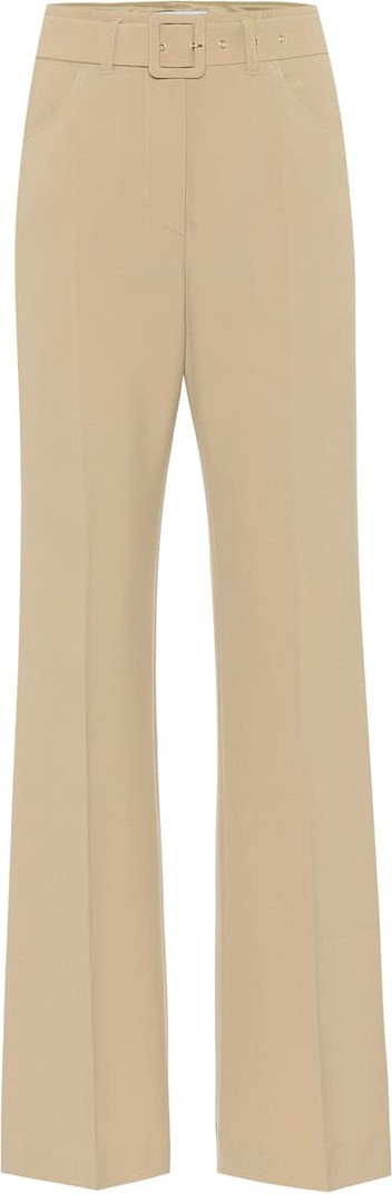 Nanushka Clara belted high-rise flared pants