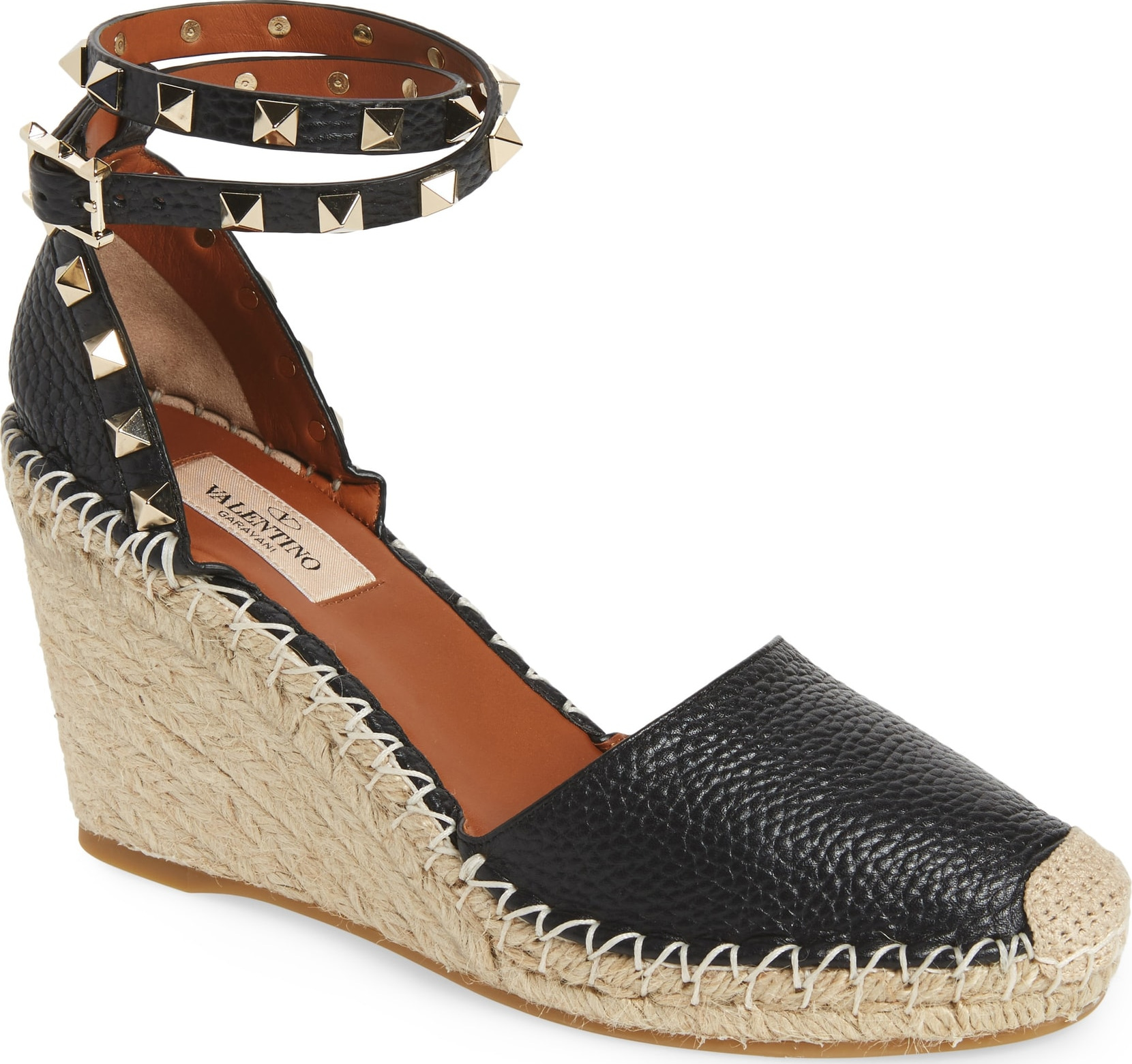 Valentino Valentino Rockstud Espadrille Wedge