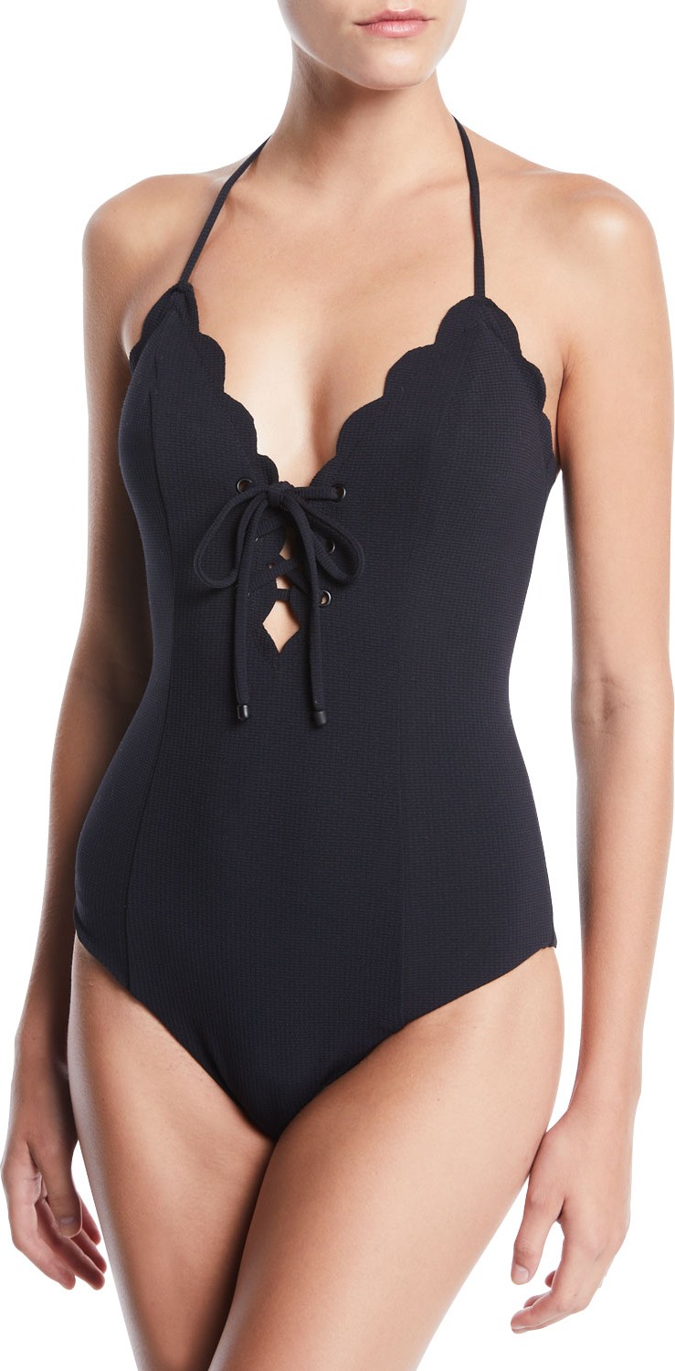 Marysia Broadway Tie Maillot Printed One-Piece Swimsuit