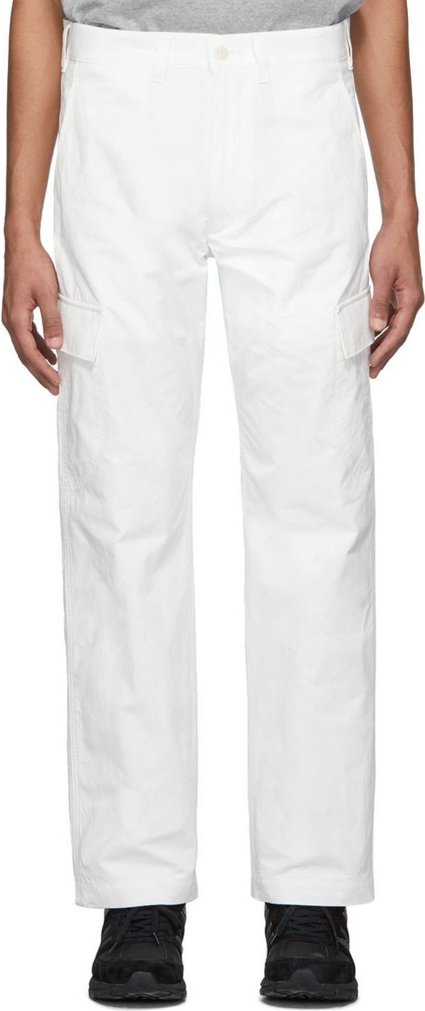 Junya Watanabe White Weather Cargo Pants