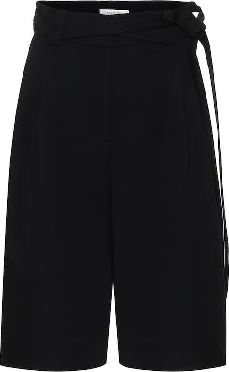 Valentino High-rise virgin wool Bermuda shorts