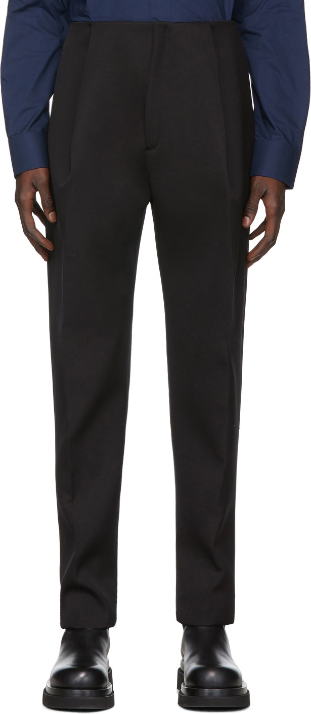 Bottega Veneta Black Double Wool Trousers