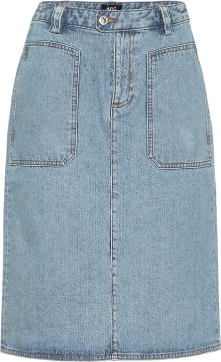 A.P.C. Nevada denim midi skirt