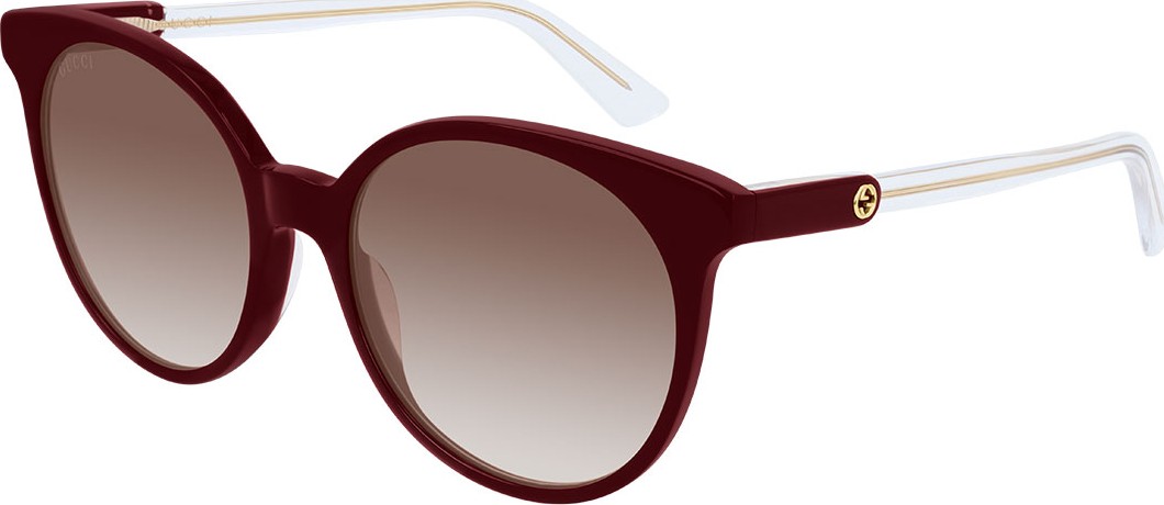 Gucci Round Gradient Sunglasses w/ Transparent Arms