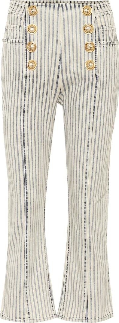 Balmain High-rise cropped jeans