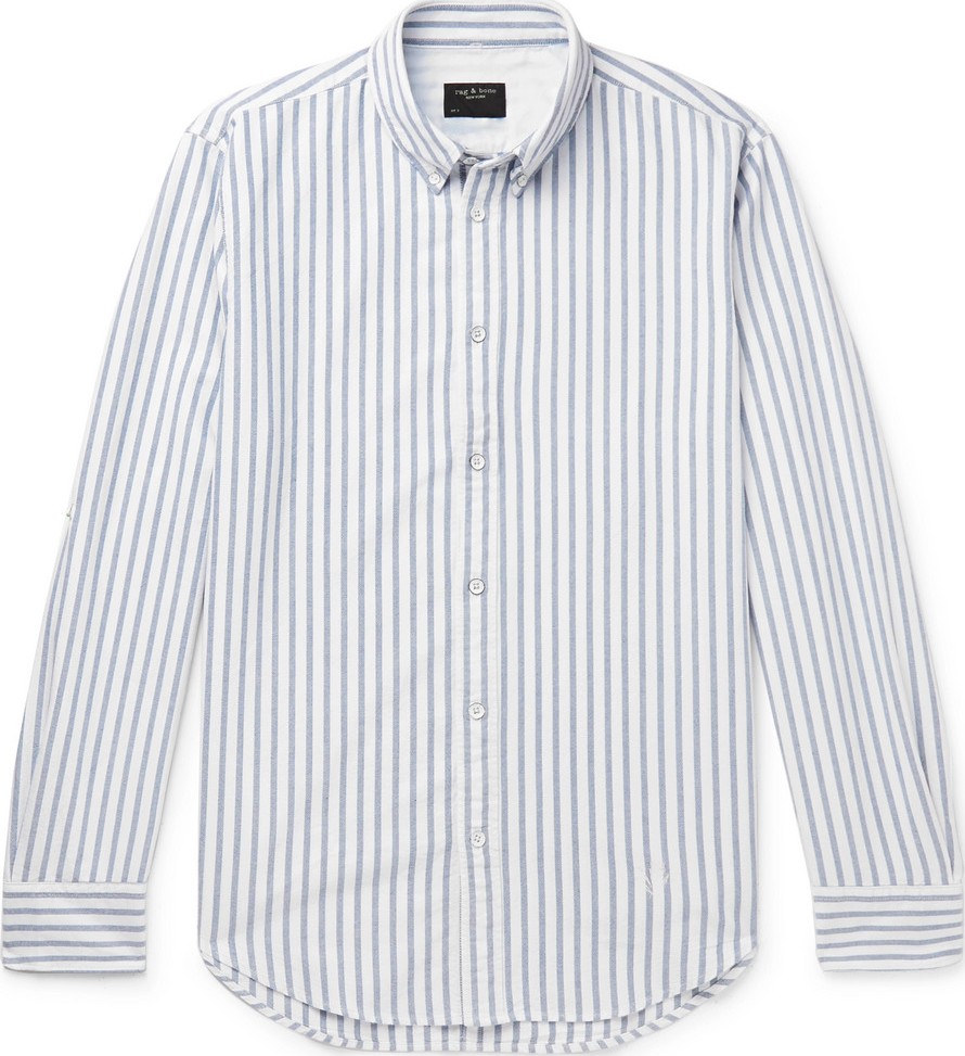 Rag & Bone Fit 2 Tomlin Slim-Fit Button-Down Collar Striped Cotton Shirt