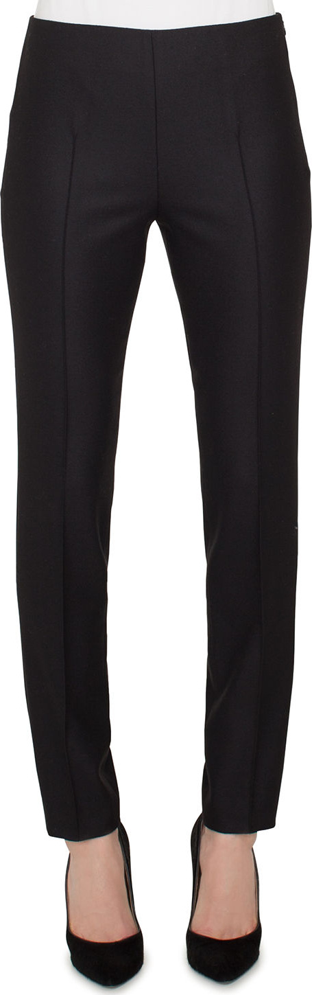 Akris Melissa Skinny-Leg Side-Zip Stretch-Flannel Pants