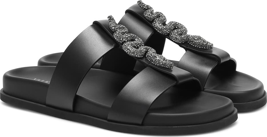 Valentino Valentino Garavani embellished leather sandals