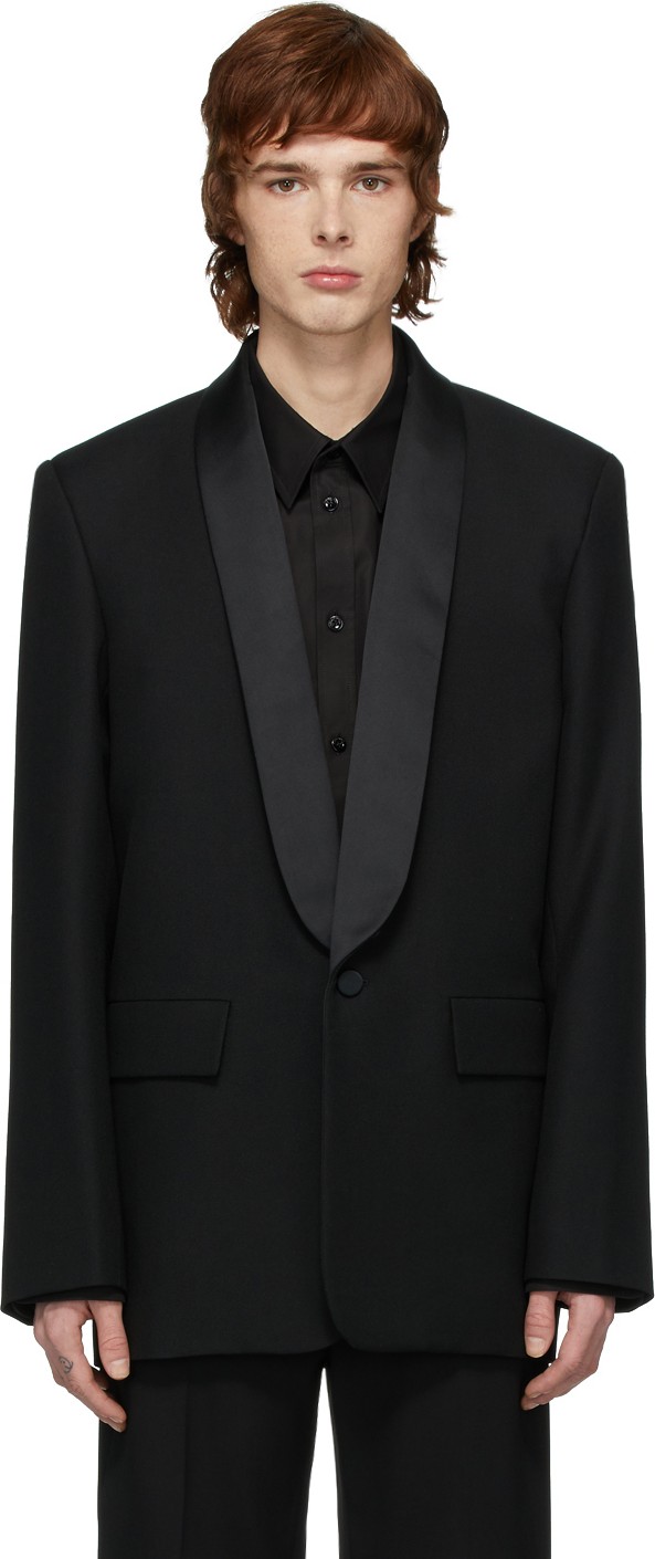 Balenciaga Black Seamless Tuxedo Blazer Balenciaga Black Seamless Tuxedo Blazer