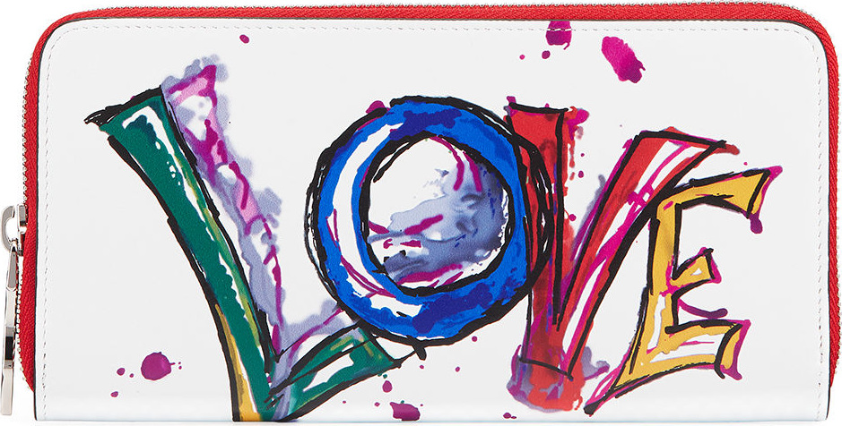 Christian Louboutin Panettone Paris Love Brushstroke Zip Wallet