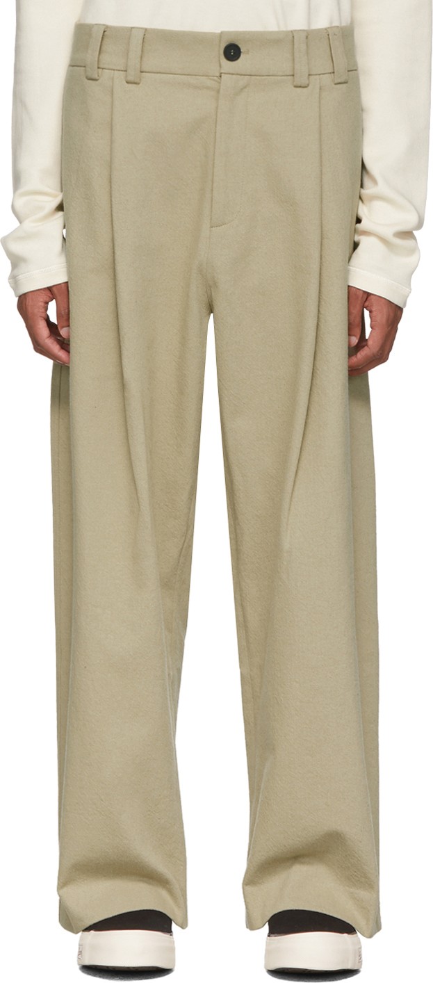 Studio Nicholson Beige Bushel Trousers