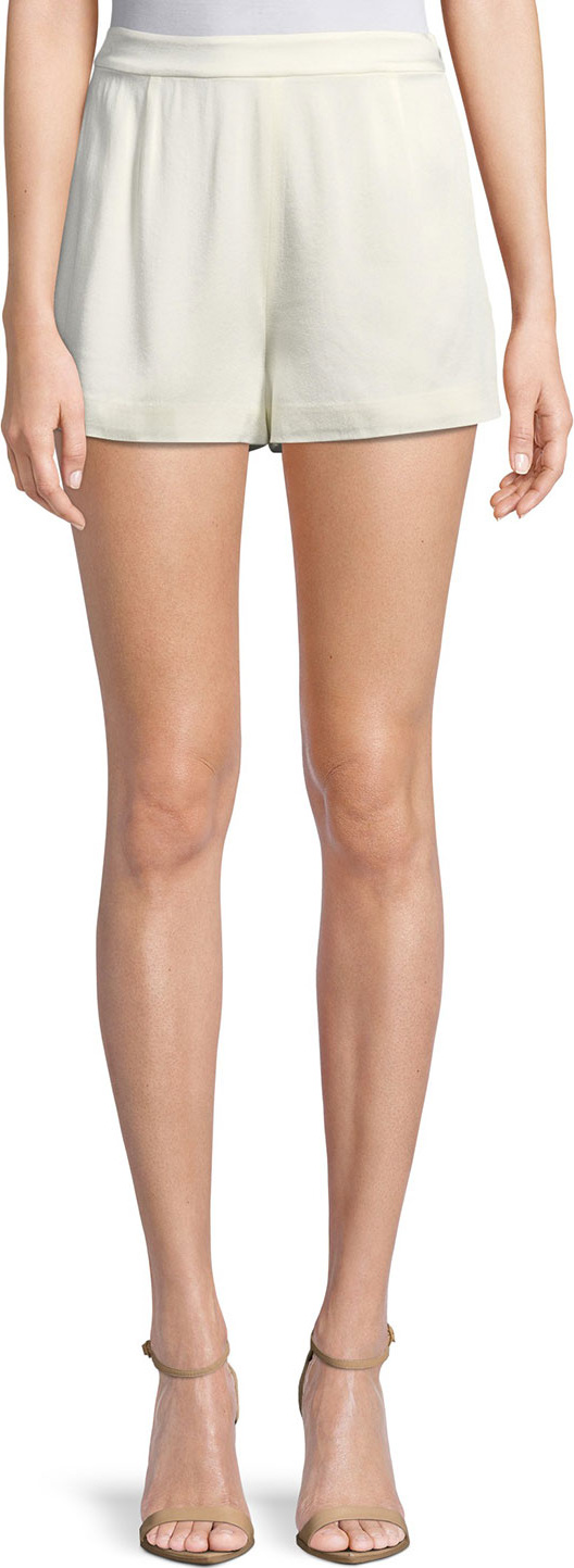 Alexis Leala High-Waist Pleated Shorts