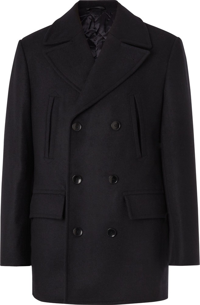 Officine Générale Edward Wool and Cashmere-Blend Peacoat