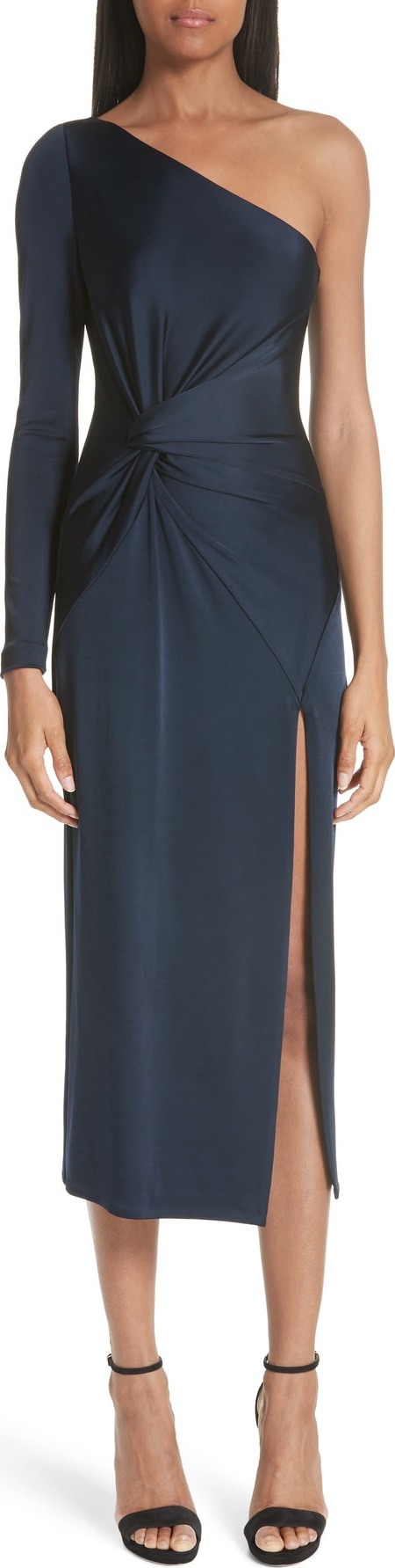 Cushnie Et Ochs Denise Twist Detail One-Shoulder Dress