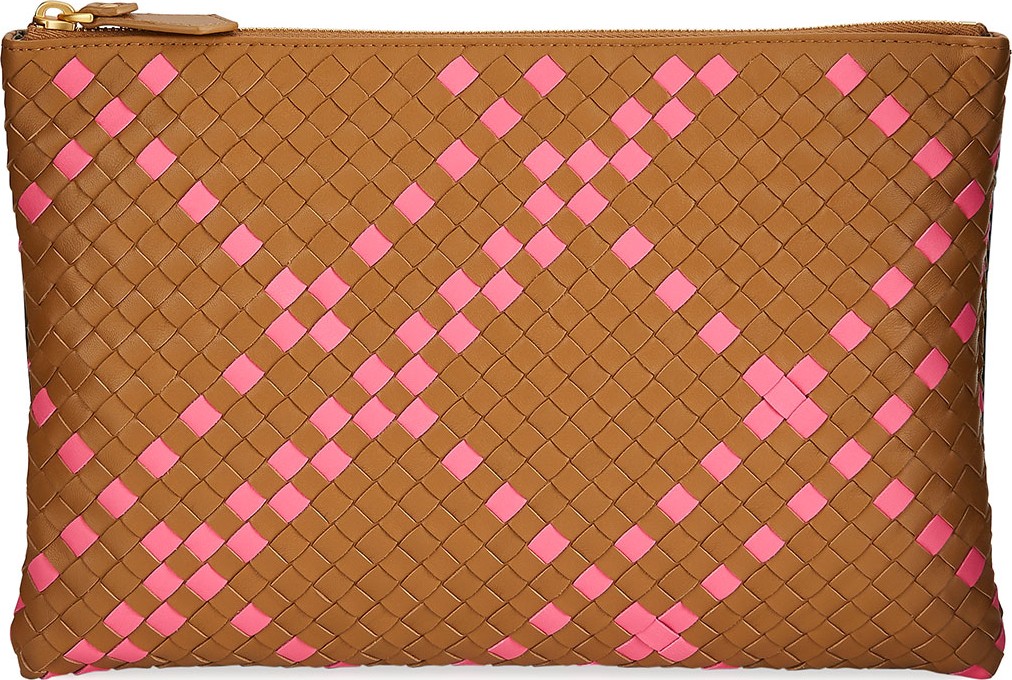 Bottega Veneta Two-Tone Intrecciato Clutch Bag