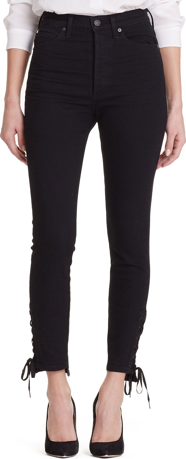Citizens Of Humanity Olivia High-Rise Lace-Up Skinny Ankle Jeans