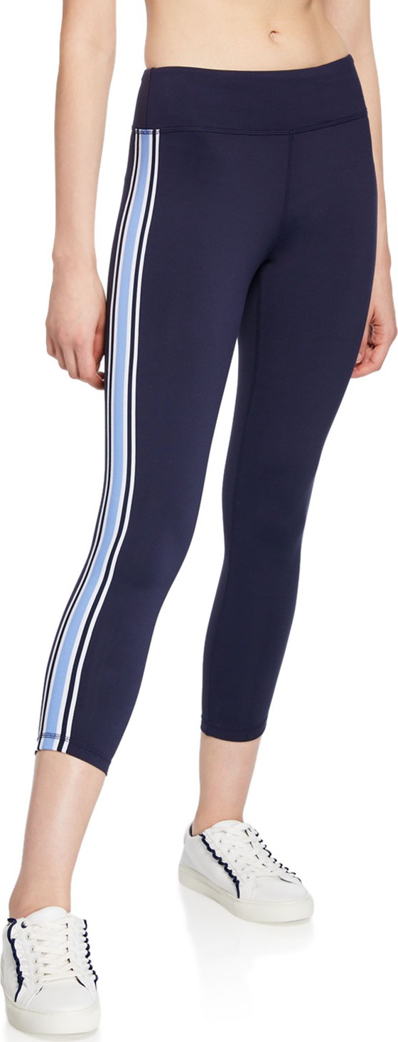 Tory Sport Side-Stripe 7/8 Performance Leggings