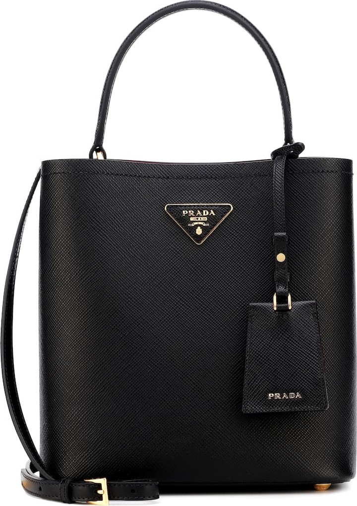 Prada Double Medium leather bucket bag