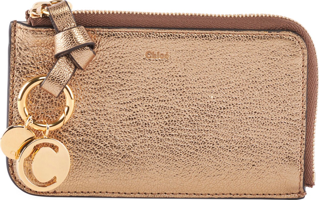 Chloe Alphabet Metallic Card Case