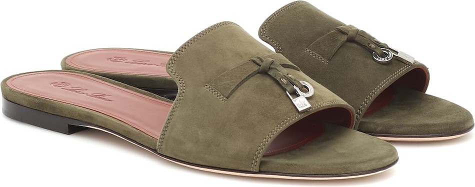 Loro Piana Summer Charms suede sandals