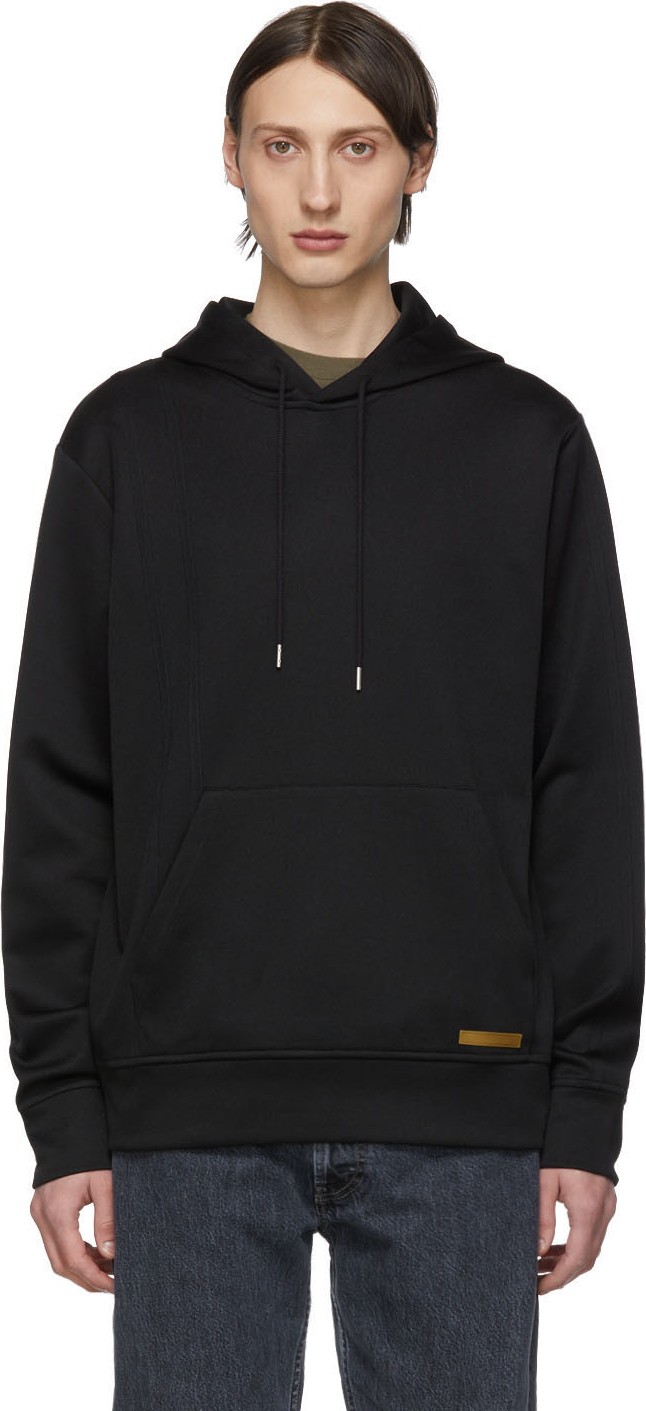 Helmut Lang Black Sport Stripe Hoodie