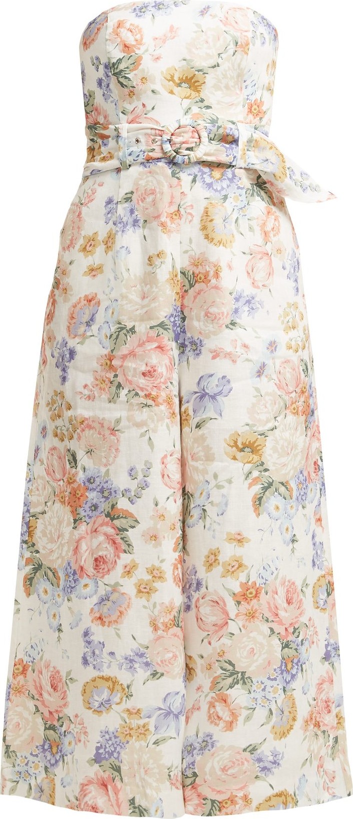 Zimmermann Bowie floral-print linen jumpsuit