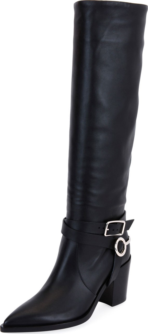 Gianvito Rossi Tall Leather Riding Boots
