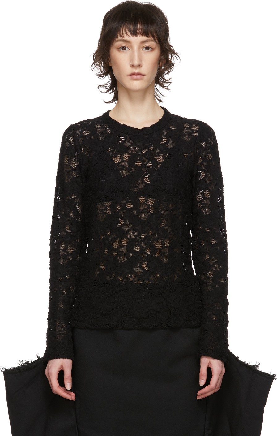 Comme Des Garcons Black Lace Pullover