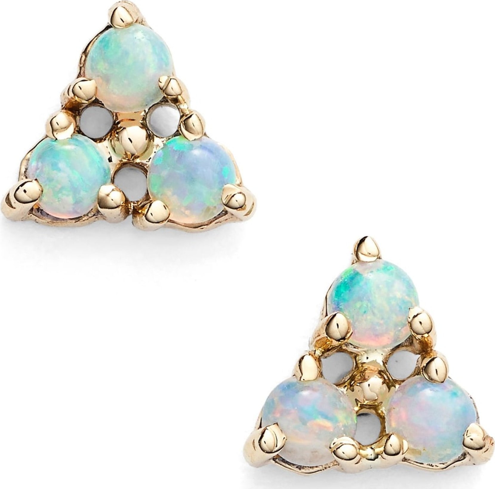 Wwake Triangle Opal Earrings