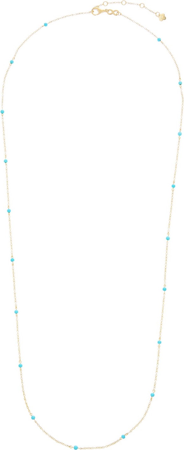 Rosa De La Cruz Turquoise Dot 18kt gold necklace