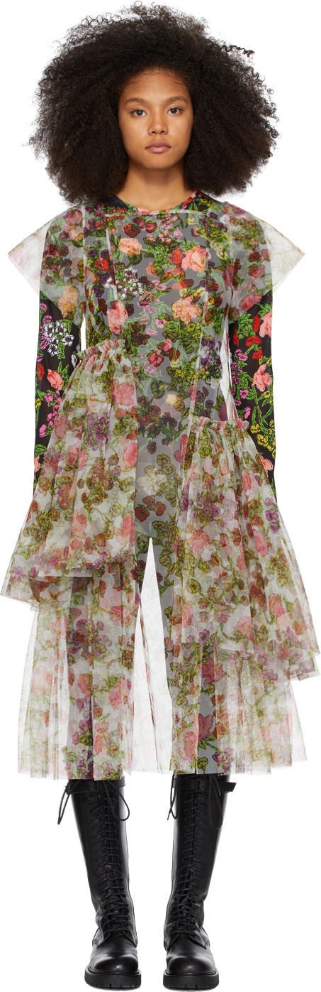 Molly Goddard White Johanna Dress