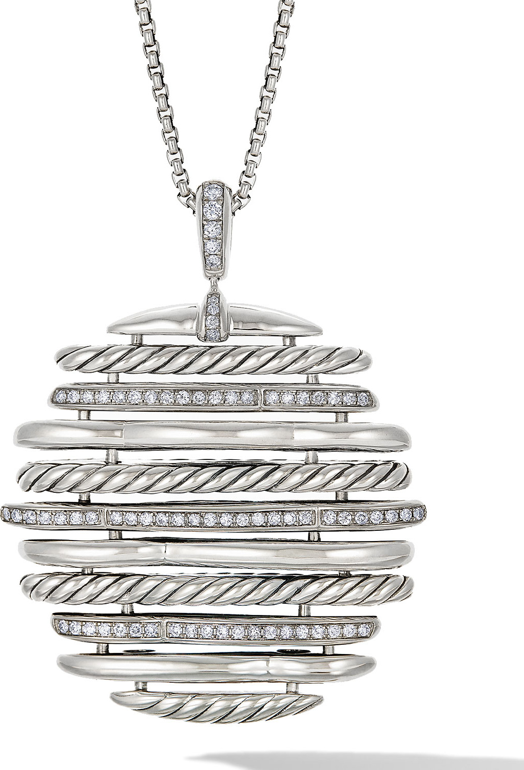 David Yurman Tides Diamond Pendant Necklace