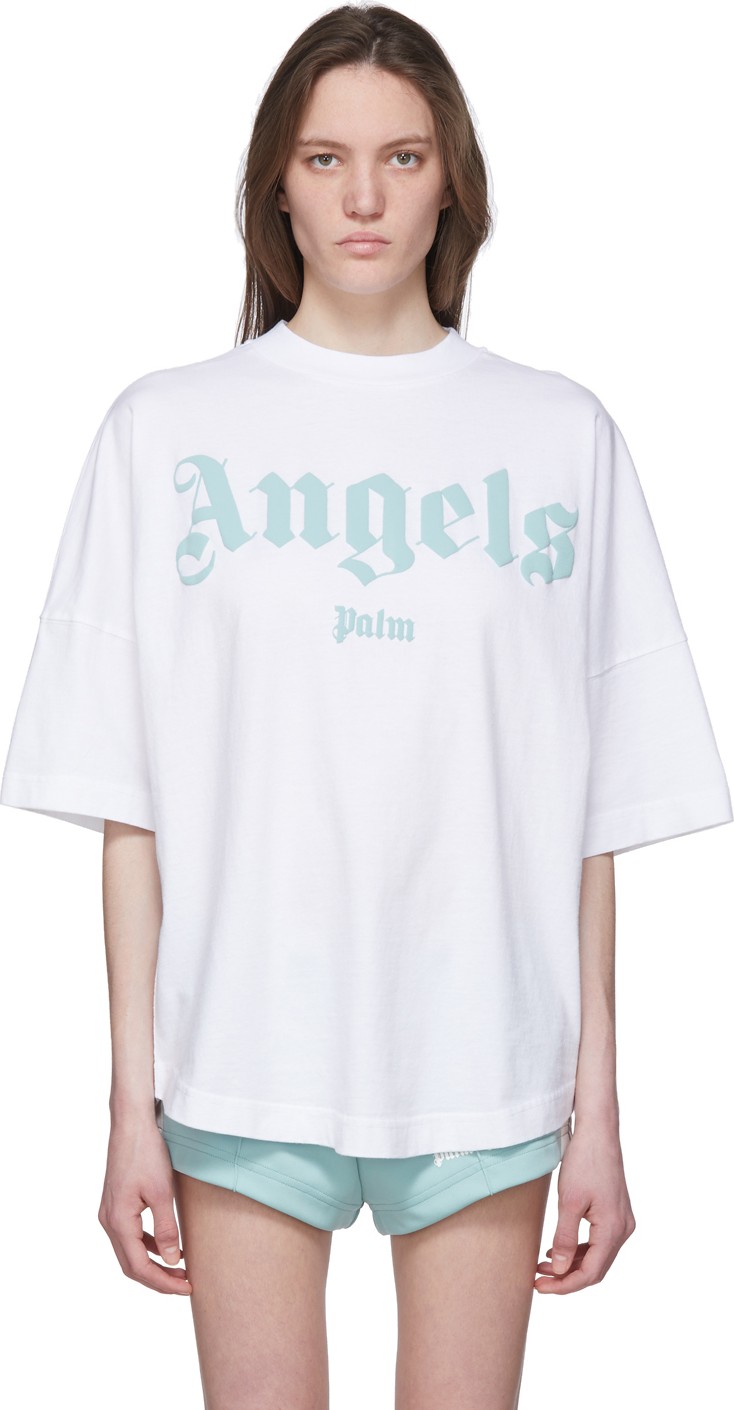 Palm Angels White 'Angels' T-Shirt